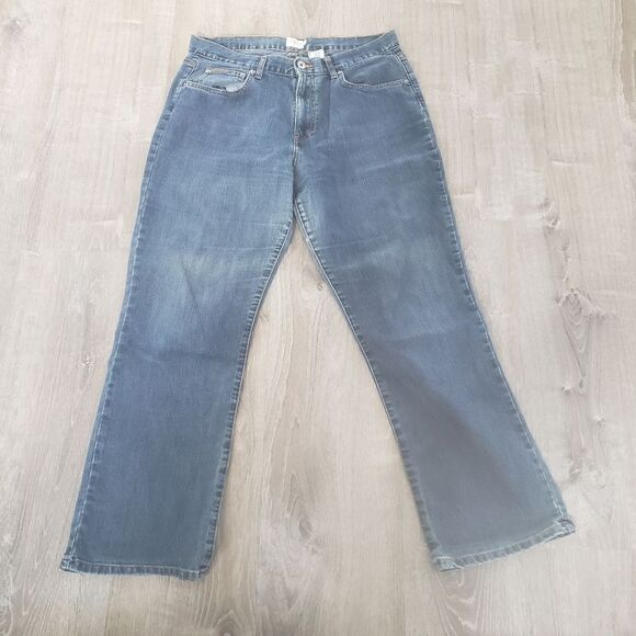 Calvin Klein Jeans Midrise Bootcut Jeans Dark Vintage Medium Wash Size 14 - Picture 1 of 11